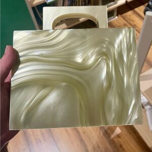 Cult Gaia Marbled Acrylic Sage Green Bag